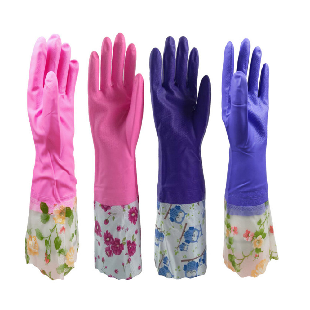 Hot Sell Long Kitchken Sleeve Gloves Fashionable PVC Househ ( (5)